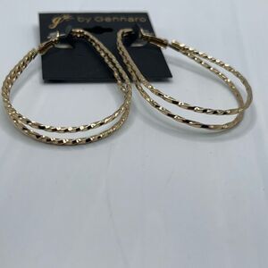 Gold Hoops G by Gennaro Earrings